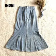 INGNI イング バックレースアップデニムマーメイドスカート エレガント 春夏