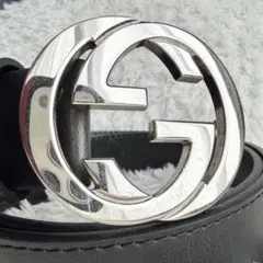 GUCCI ベルト インターロッキング GG デカロゴ ブラック