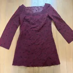 BODY DRESSING 五分袖 ボルドー 長期保管のサムネイル