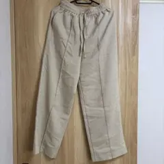イージーパンツ 夏素材 ベージュ