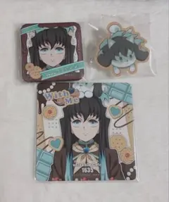 鬼滅の刃 時透無一郎 バレンタイン＆ホワイトデー コースター、バッジ 3点セット