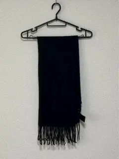 H&M ブラックストール 180cm x 42cm フリンジ付き