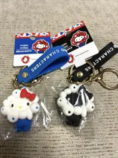 サンリオミャクミャク ホワイトブラック ホワイトブルーホルダー