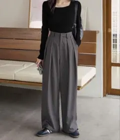 タックボリュームワイドスラックス