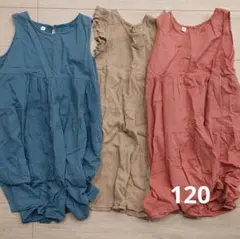 西松屋　ノースリーブワンピース3点セット　120