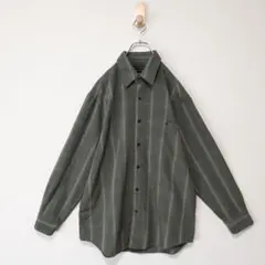 古着・くすみカラー・ポリエステルシャツ・長袖・1808