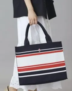ドレステリア　トートバッグ　ネイビー　レッドのサムネイル