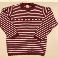 petit main 赤白ストライプセーター