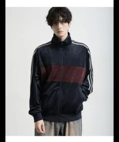 RAGEBLUE レイジブルー ベロアトラックジャケット ネイビー ボルドー