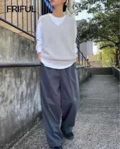 FRIFUL グレー シャギーベスト