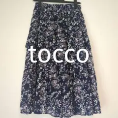 美品♡トッコ tocco ♡清楚な小花柄ティアードフリルスカート