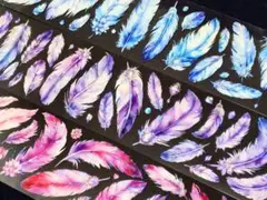 切売 1357★ 海外 マスキングテープ マステ PET 装飾 羽 贝壳光