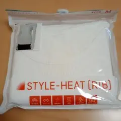 GU　STYLE-HEAT (RIB) オフホワイト MロングスリーブT12分袖