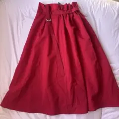 フレアスカート M 赤色