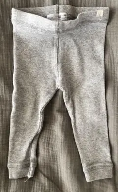 ZARA グレー リブ編み パンツ 80