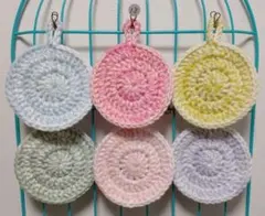 アクリルたわし (少し厚め)　６枚セット13　エコたわし