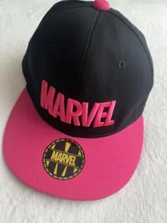 MARVEL マーベル スナップバックキャップ 帽子 ブラック ピンク