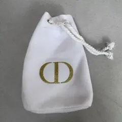 Dior ホワイト巾着ポーチ