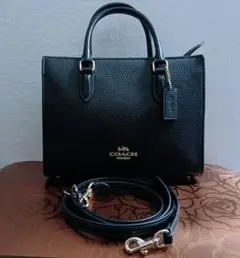 COACH ショルダーバッグ（cy668）レザー（ブラック）トート