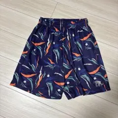 バスケットボールパンツ ネイビー 葉柄