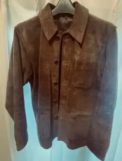 スウェード　カバーオール　ブラウン