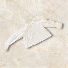 ナイスクラップ　長袖ブラウス　フリーサイズ　レース　フリル　春夏　ホワイト