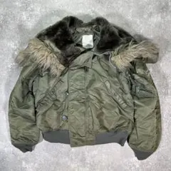 90s USA製　アルファ　N-2B フライトジャケット　L オリーブ