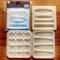 ヘアクリップシリコンモールド 4個セット レジン用品