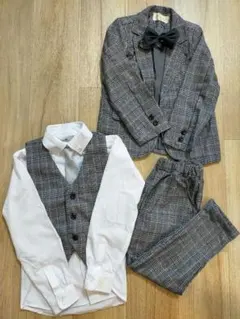 フォーマルスーツセット120cm　 結婚式　キッズ服　ネクタイ付き