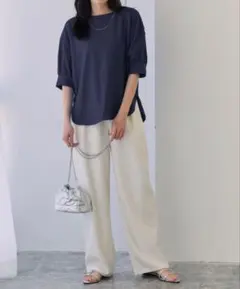 Pierrot コットンTシャツ ネイビーのサムネイル