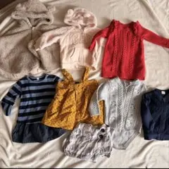 8点まとめ売り女の子ベビー80 GAP ワンピースくまみみ保育園着替え