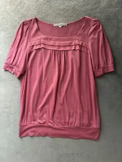 NATURAL BEAUTY 半袖ブラウス ピンク