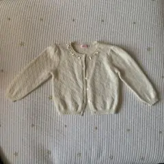 ミキハウス 110 アイボリー カーディガン