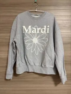 Mardi Mercredi ロゴトレーナー グレー