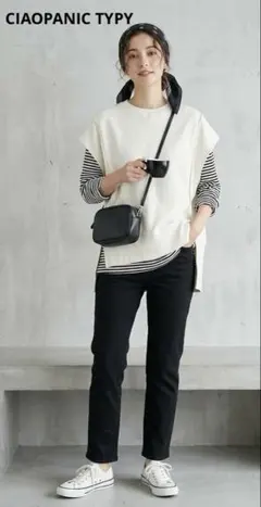 CIAOPANIC TYPY スウェットベスト オーバーサイズ アイボリー