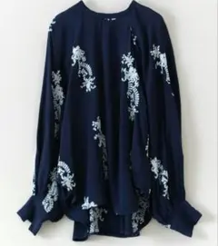 ヌキテパMoss RAYON Lupinus Embroidery Blouseのサムネイル