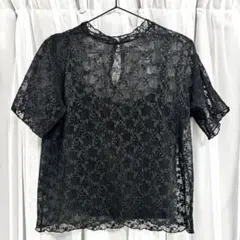 【Heather】ヘザー レーストップス キャミソール セット ブラック　Fのサムネイル