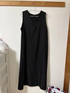 SHEIN CURVE ノースリーブ ロングワンピース ブラック 1XL