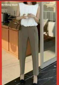 ハイウエストパンツ スラックス