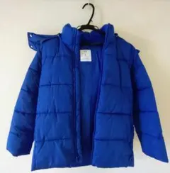 Gap kids 青色 フード付き中綿ジャケット