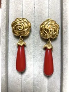 【美品】MONETローズモチーフ ヴィンテージイヤリング