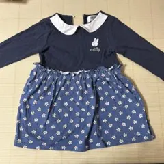 miffy 長袖ワンピース 95cm未満 花柄