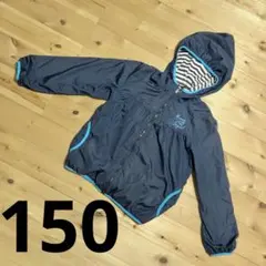 ウィンドブレーカー　150　ネイビー　女の子　ナイロンジャケット　ジャンパー