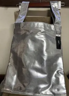 新品タグ付 KBF メタリックシルバー トートバッグ 2WAY 訳あり