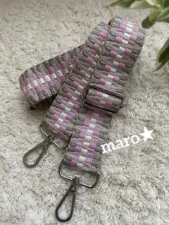 新品✨バッグ付け替え用ショルダーベルトのみ❤️スマホショルダー⭐️グレー&ピンク