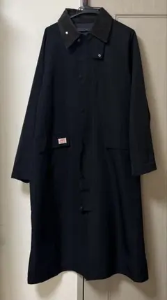 JAVA 茶コーデュロイ襟　黒ロングコート