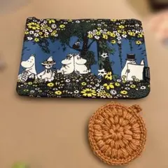 ムーミン フラットポーチ かぎ編みスポンジプレゼント