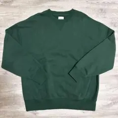 Lサイズ GAP スウェット 前V トレーナー グリーン Vガゼット 裏起毛