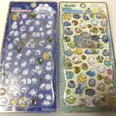 正規品　ジュエルプチドロップシール　ふわふわとりのなかまたち　シマエナガ 2個