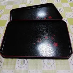 多用トレー　紅葉柄　2枚セット